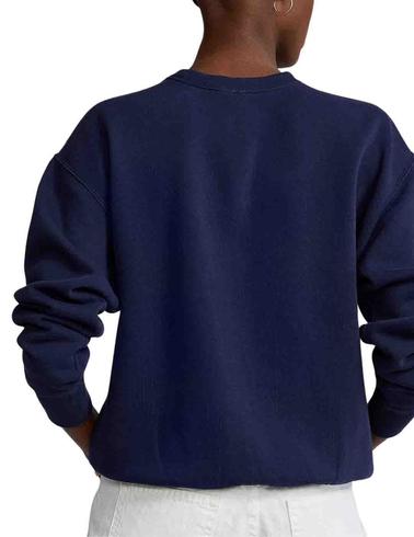 Sudadera Polo Ralph Lauren básica azul marino de mujer