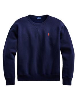 Sudadera Polo Ralph Lauren básica azul marino de mujer