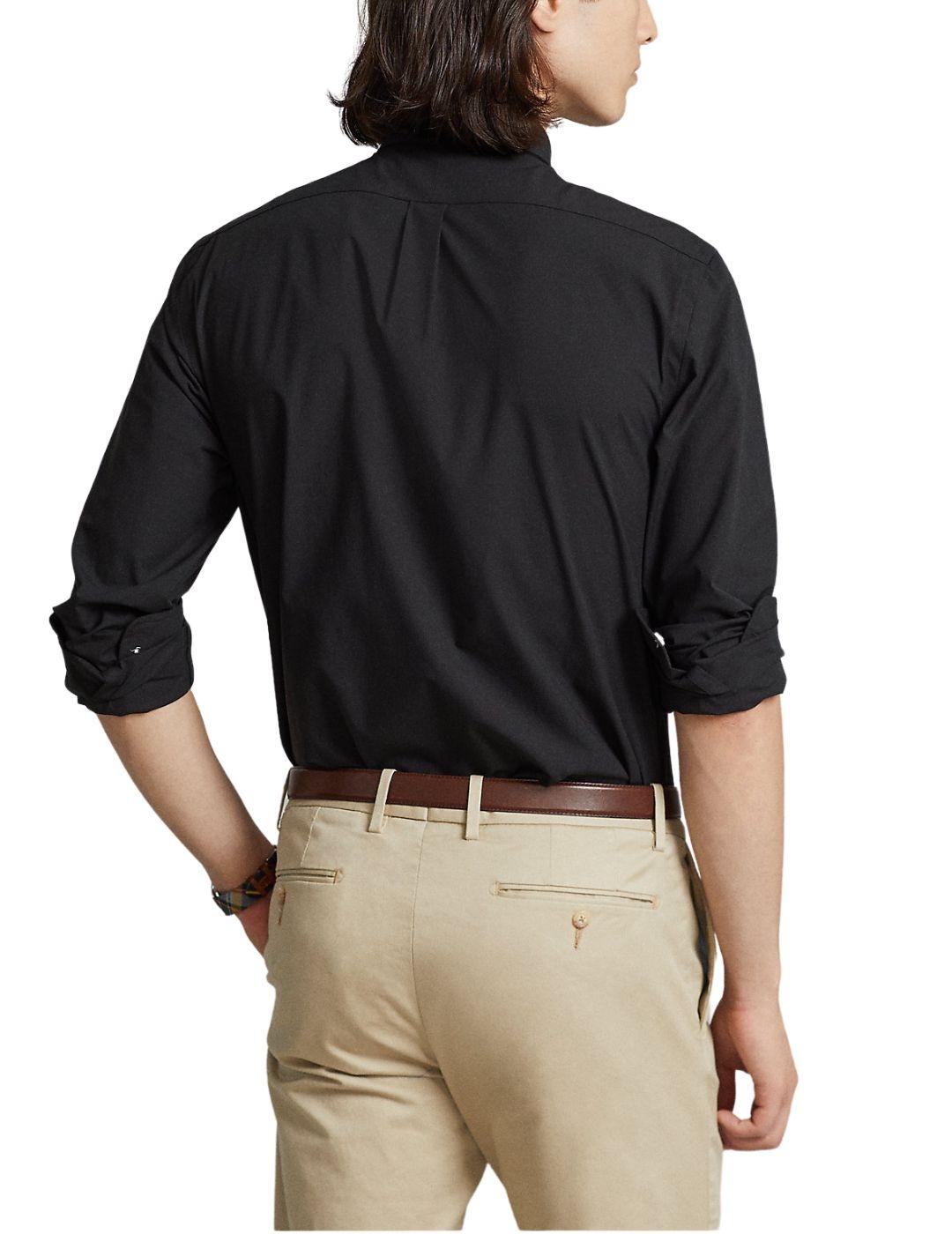 Camisa Polo Ralph Lauren Custom Slim Fit negra