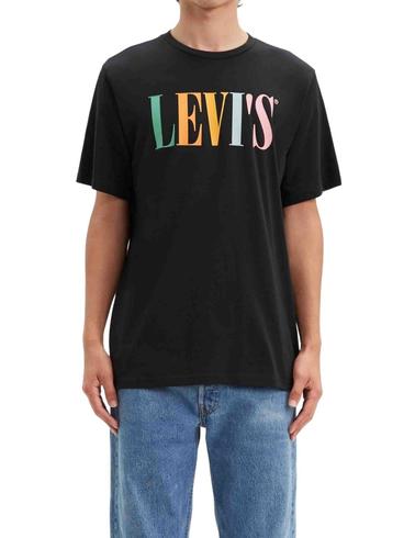 Camiseta Levis Relaxed Graphic Tee negra de hombre