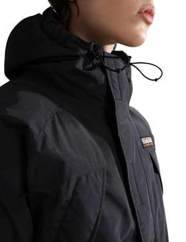 Chaqueta larga Napapijri Epoch Solid negro