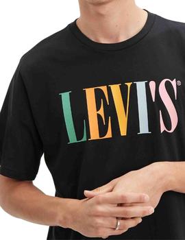 Camiseta Levis Relaxed Graphic Tee negra de hombre