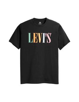 Camiseta Levis Relaxed Graphic Tee negra de hombre