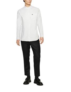Camisa Lacoste de oxford de algodón liso de hombre