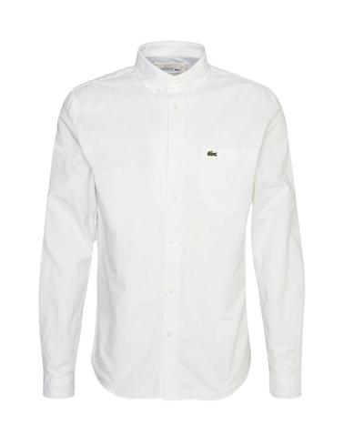 Camisa Lacoste de oxford de algodón liso de hombre