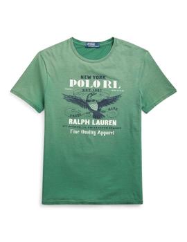 Camiseta Polo Ralph Lauren Custom Slim Fit verde de hombre