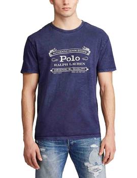 Camiseta Polo Ralph Lauren Custom Slim Fit azul de hombre
