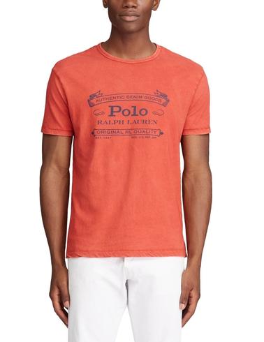 Camiseta Polo Ralph Lauren Custom Slim Fit roja de hombre