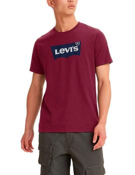 Camiseta Levi's® cuello redondo granate