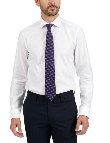 Camisa Florentino slim fit con estructura para hombre blanca