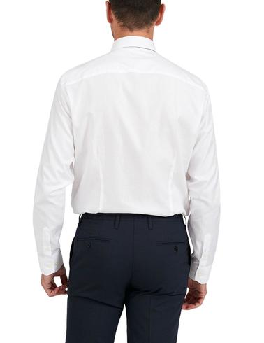 Camisa Florentino slim fit con estructura para hombre blanca