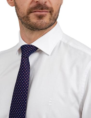 Camisa Florentino slim fit con estructura para hombre blanca