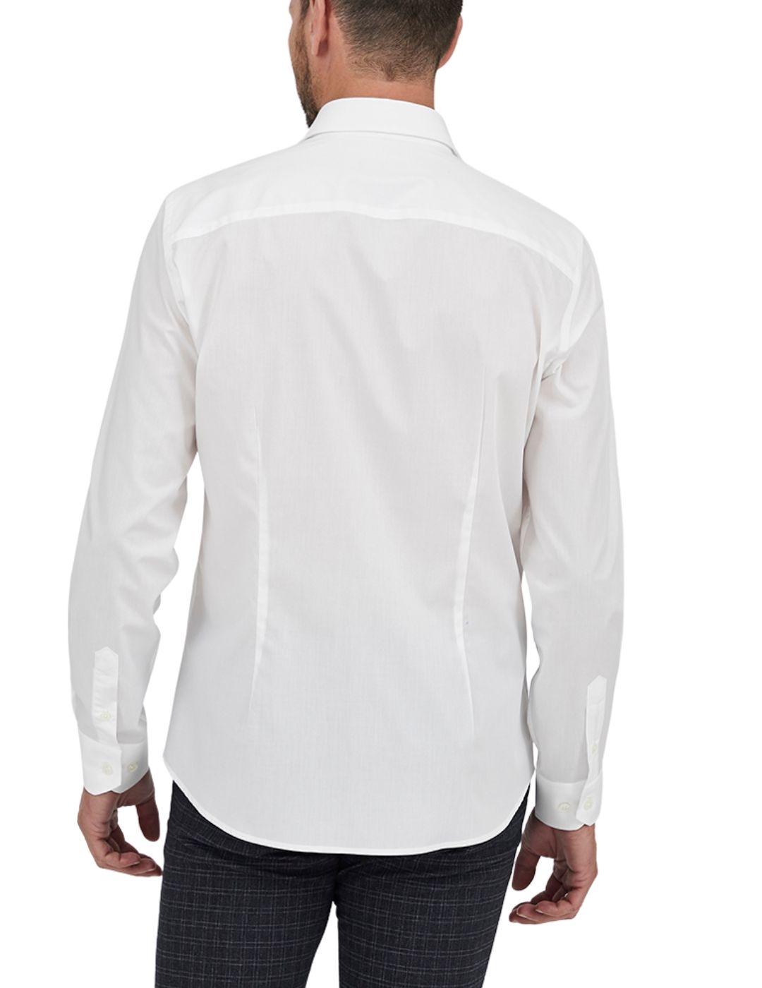 Camisa Florentino regular fit de popelín  para hombre blanca