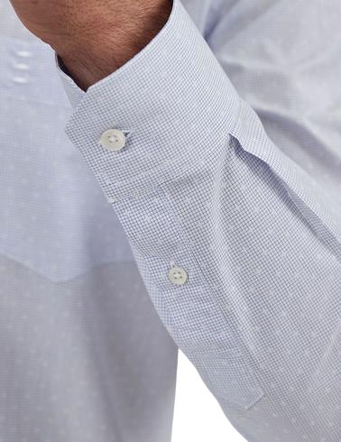 Camisa Florentino regular fit con cuadrillé para hombre