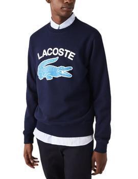 Sudadera Lacoste de cuello redondo con cocodrilo en el pecho