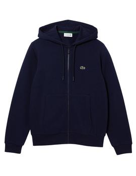 Sudadera Lacoste con bolsillo canguro, cremallera y capucha