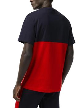 Camiseta Lacoste de manga corta color block regular fit