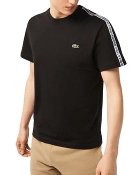 Camiseta Lacoste regular fit de manga corta con raya con log