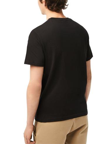 Camiseta Lacoste regular fit de manga corta con raya con log
