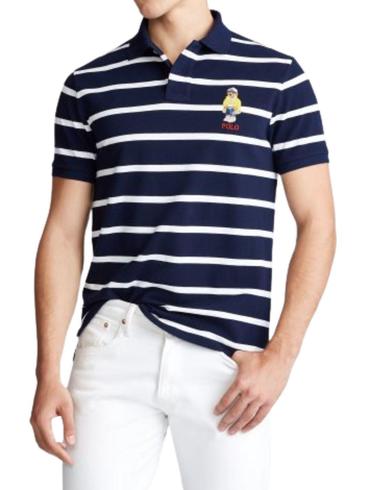 Polo Bear de Polo Ralph Lauren de piqué a rayas custom fit