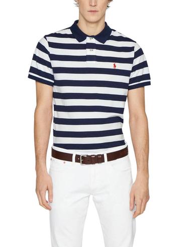 Polo de Polo Ralph Lauren Custom Slim Fit de rayas