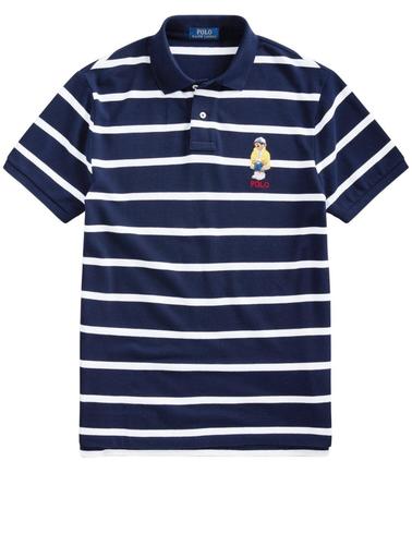 Polo Bear de Polo Ralph Lauren de piqué a rayas custom fit