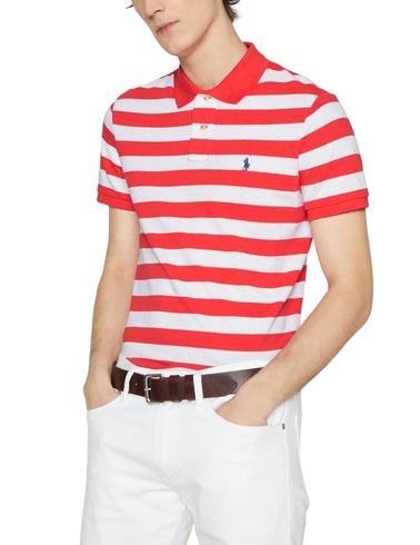 Polo de Polo Ralph Lauren Custom Slim Fit de rayas