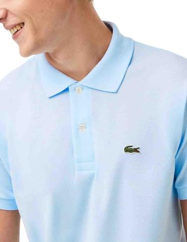 Polo Lacoste L1212 azul manga corta para hombre