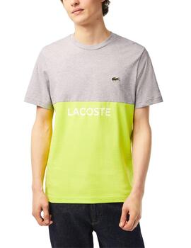 Camiseta Lacoste de manga corta color block regular fit