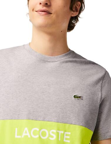 Camiseta Lacoste de manga corta color block regular fit