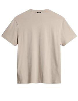 Camiseta Napapijri de manga corta Manta beige