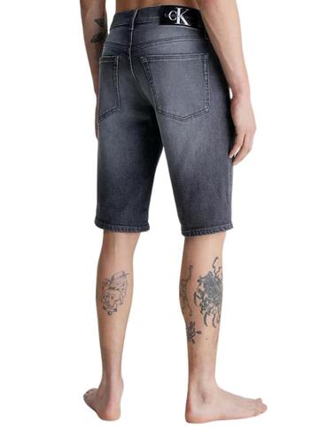 Short Calvin Klein slim fit en tejido denim gris para hombre