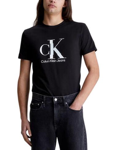 Camiseta Calvin Klein slim para hombre con monograma