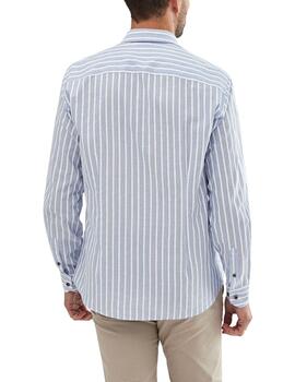 Camisa Florentino Regular Fit de rayas celestes para hombre