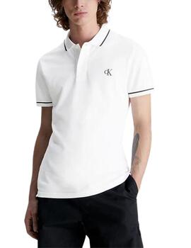 Polo Calvin Klein de manga corta de algodón elástico